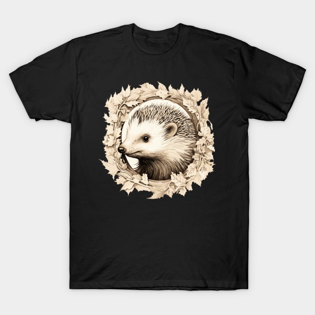 Cute vintage hedgehog T-Shirt by Onceer